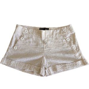 Grass Collection Gingham Pattern Sailor Style Cuffed Shorts